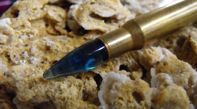 30 -06 Glass Bullet – Brass Pendant – Found Object – Ammo Art