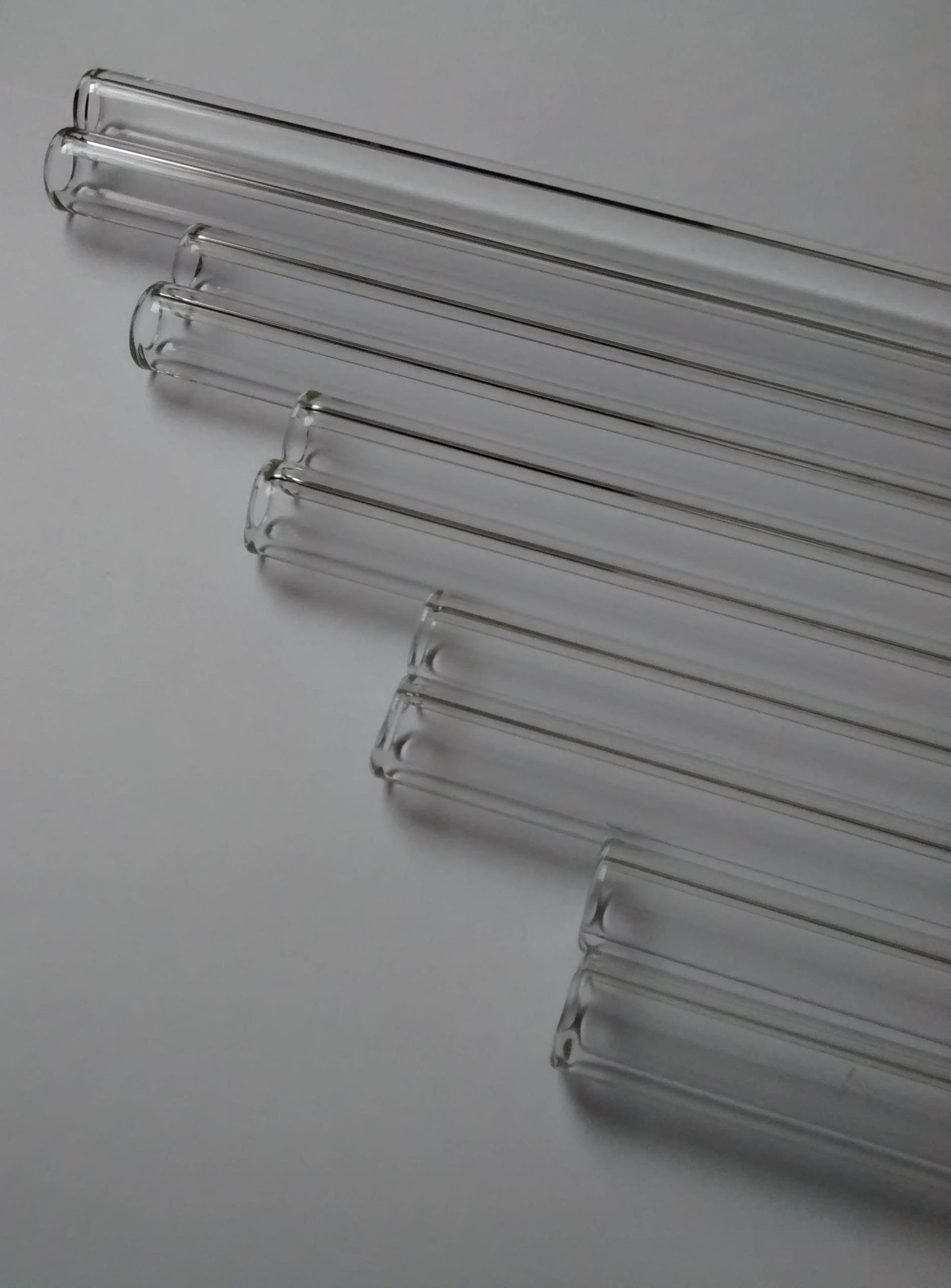 100 Pcs Reusable Glass Straws Bulk Glass Drinking Straws 8 mm x 9