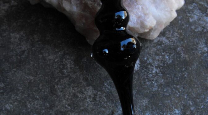 Black Tapered – Hollow Body – Handblown Glass Ornament