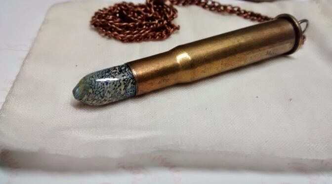 Black Frit Tip -.32 Winchester Special –  Glass Ammo Necklace